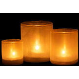 J-LINE SET VAN 3 TEALIGHT RUBY – GLAS GEEL