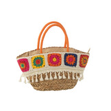 J-LINE STRANDTAS GEHAAKT MET KWASTJES – ZEEGRAS/KATOEN