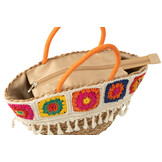 J-LINE STRANDTAS GEHAAKT MET KWASTJES – ZEEGRAS/KATOEN