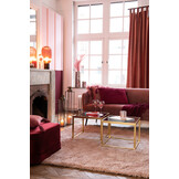 J-LINE KUSSEN PATROON RECHTHOEKIG KATOEN DONKERROOD