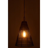 J-LINE LAMPSHADE CONE RATTAN BLACK