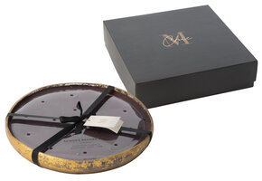 J-LINE SCENTED CANDLE M-CHIC GLASS GOLD/BLACK EXTRA LARGE - 35 HOURS