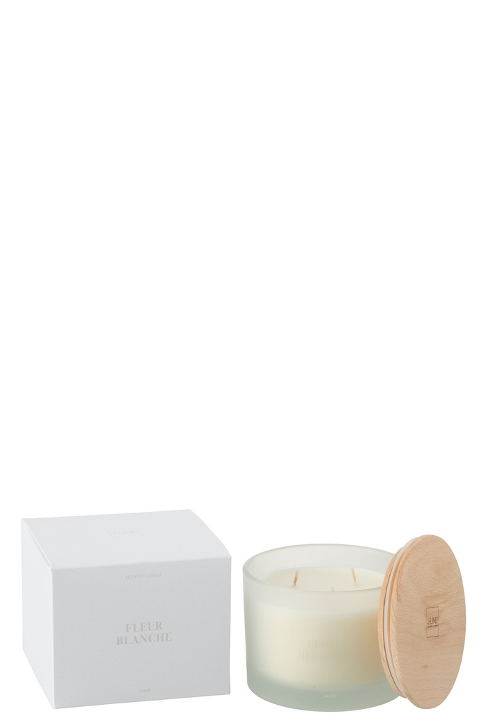 J-LINE SCENTED CANDLE ACCORDS ESSENTIELS FLEUR BLANCHE - 28 HOURS