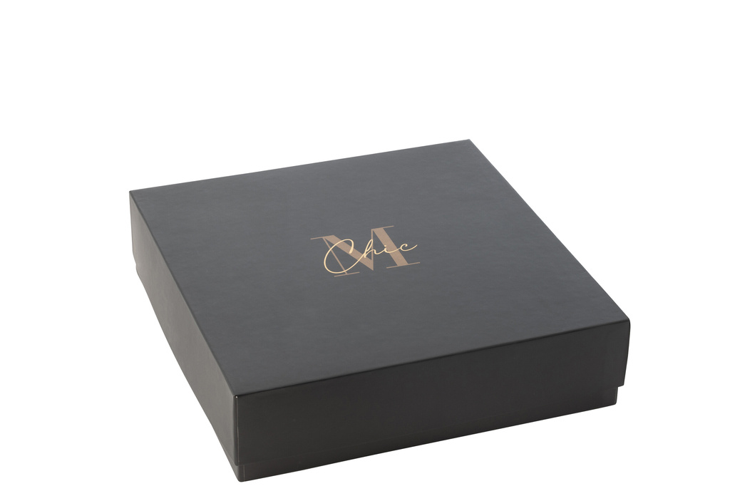 J-LINE SCENTED CANDLE M-CHIC GLASS GOLD/BLACK EXTRA LARGE - 35 HOURS