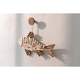 J-LINE HANGER VIS HOUT NATUREL GROOT