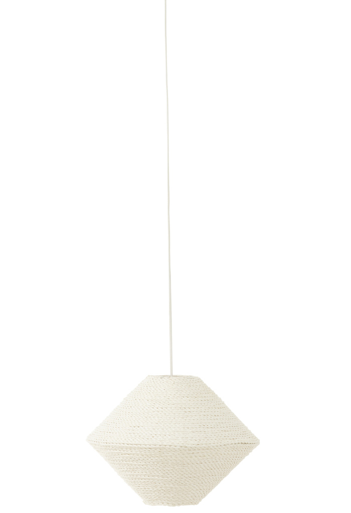 J-LINE HANGLAMP UFO RAFFIA WIT SMALL