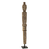 J-LINE STATUE LAUWRA ALBASIA WOOD NATURAL LARGE