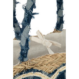 J-LINE STRANDTAS HART/PATROON – DENIM ZEEGRAS NATUUR/BLAUW (SET VAN 2)