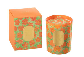 J-LINE GEURKAARS FLOWERS ORANGE/GREEN LARGE - 70H