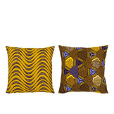 J-LINE KUSSEN PATROON CURVES/RONDEN STOFFEN MIX (SET VAN 2)