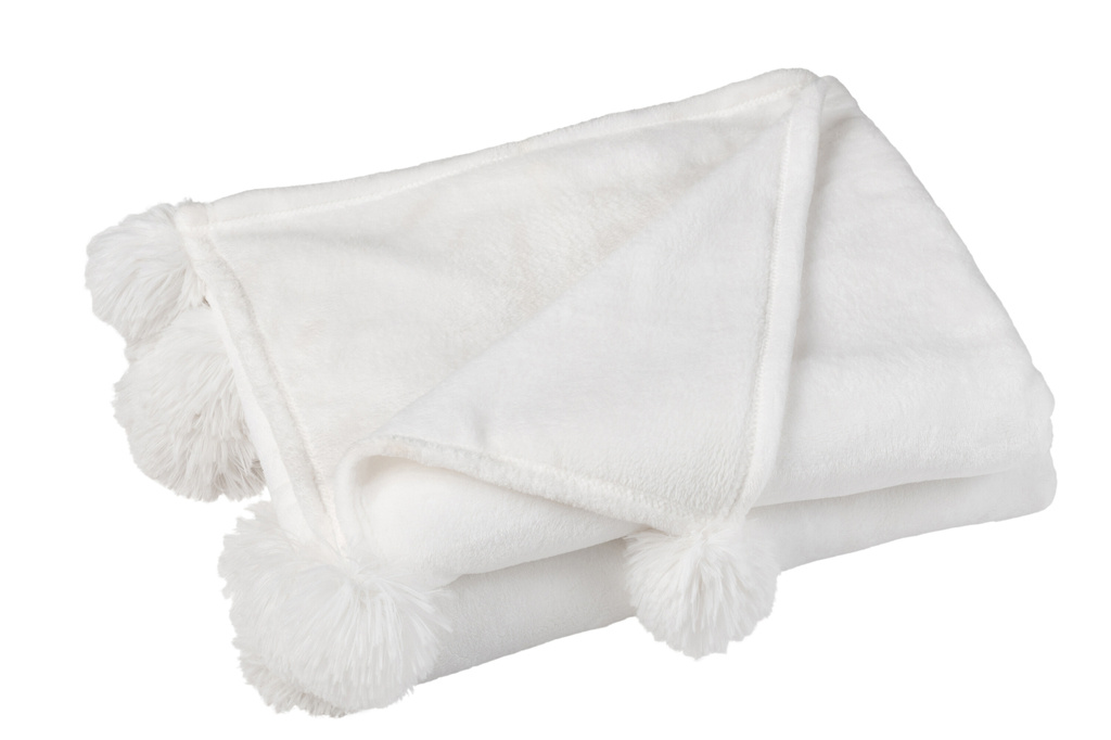 J-LINE PLAID POMPOM – POLYESTER WIT