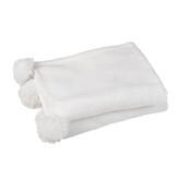 J-LINE PLAID POMPOM – POLYESTER WIT