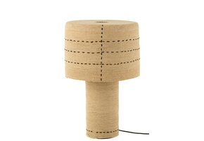 J-LINE KAST SHANIL 2-DEURS HOUT/IJZER NATUREL/GRIJS