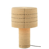 J-LINE KAST SHANIL 2-DEURS HOUT/IJZER NATUREL/GRIJS