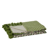 J-LINE PLAID / STRANDMAT BLOEMEN KATOEN GROEN