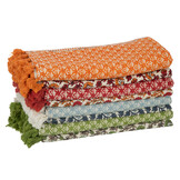 J-LINE PLAID / STRANDMAT BLOEMEN KATOEN GROEN