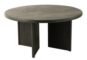 J-LINE RONDE TAFEL TEAKHOUT ZWART
