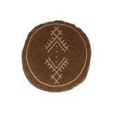 J-LINE POEF CYLINDER ETNISCHE PATRONEN KATOEN BRUIN