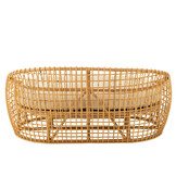 J-LINE 2-PERSOONS SOFA LISE + KUSSEN – ROTAN/TEXTIEL – NATURAL/WHITE – 137 CM