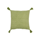 J-LINE KUSSEN BLOEMEN + KWASTJES – KATOEN – GROEN – 45 CM