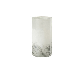 J-LINE VAAS SCAVO CYLINDER – GLAS GRIJS MEDIUM