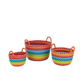 J-LINE SET VAN 3 MANDEN RAINBOW STREPEN + HANDVATTEN – ZEEGRAS MIX