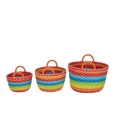 J-LINE SET VAN 3 MANDEN RAINBOW STREPEN + HANDVATTEN – ZEEGRAS MIX