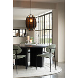 J-LINE RONDE TAFEL TEAKHOUT ZWART