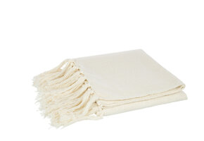 J-LINE PLAID FRINGES – KATOEN ECRU