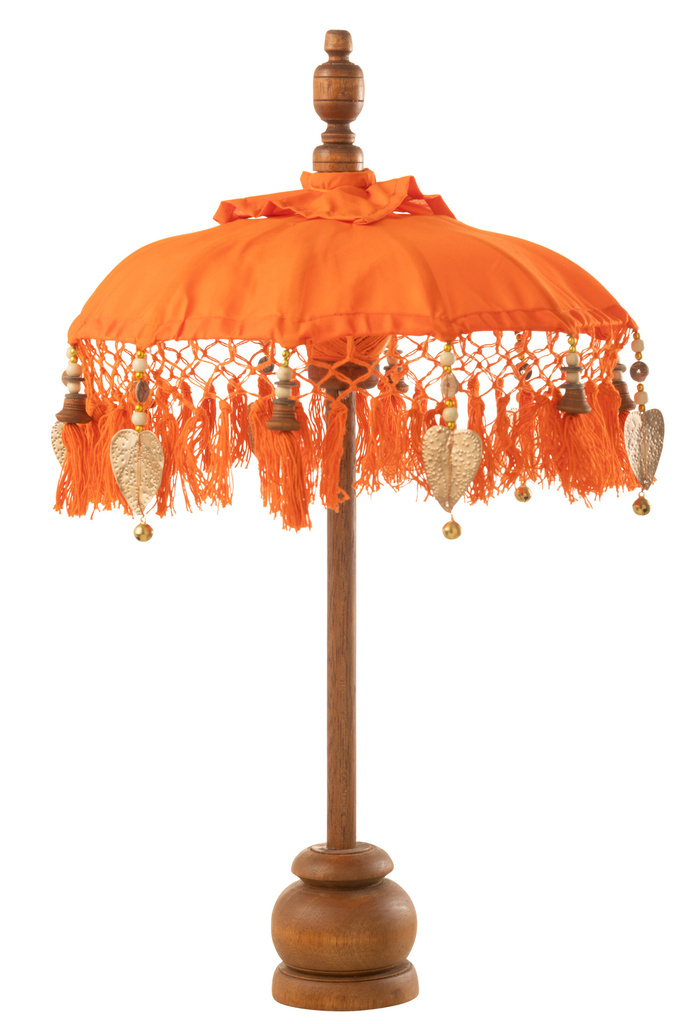 J-LINE PARASOL DAYU COTTON/WOOD ORANGE SMALL