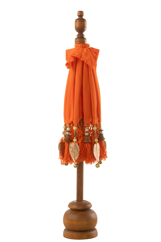 J-LINE PARASOL DAYU COTTON/WOOD ORANGE SMALL