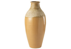 J-LINE VAAS MODERN – KERAMIEK LICHTBRUIN – LARGE