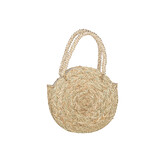 J-LINE STRANDTAS ROND MET KWASTJES & HOUTEN KRALEN – ZEAGRAS/KANT – NATURAL/WHITE