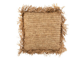 J-LINE KUSSEN VIERKANT RAFFIA – NATUUR – 45 CM