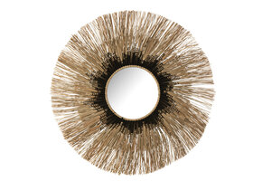 J-LINE SPIEGEL MELISSA STRO NATUUR/ZWART GROOT