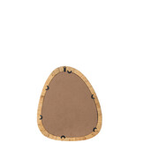 J-LINE SPIEGEL PAILLE ROTAN/GLAS NATUUR KLEIN