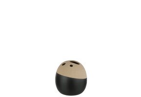 J-LINE VAAS BAL – KERAMIEK BEIGE/ZWART – LARGE