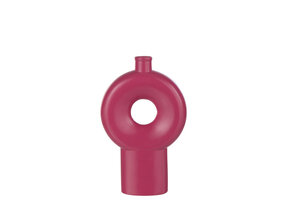 J-LINE VAAS ABSTRACT – PORSELEIN GLANZEND FUCHSIA (LARGE)