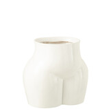 J-LINE VAAS LADY BOTTOM – PEWTER SHINY WHITE