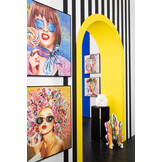 J-LINE VAAS LADY BOTTOM – PEWTER SHINY WHITE