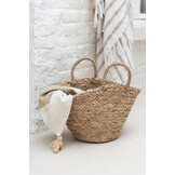 J-LINE STRANDTAS MET KORTE HANDVATTEN – JUTE NATUUR