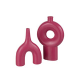 J-LINE VAAS ABSTRACT – PORSELEIN GLANZEND FUCHSIA (LARGE)