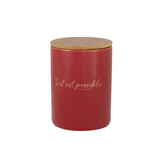 J-LINE BEWAARPOT PORSELEIN – TOUT EST POSSIBLE ROOD/GOUD