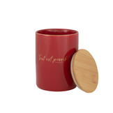 J-LINE BEWAARPOT PORSELEIN – TOUT EST POSSIBLE ROOD/GOUD