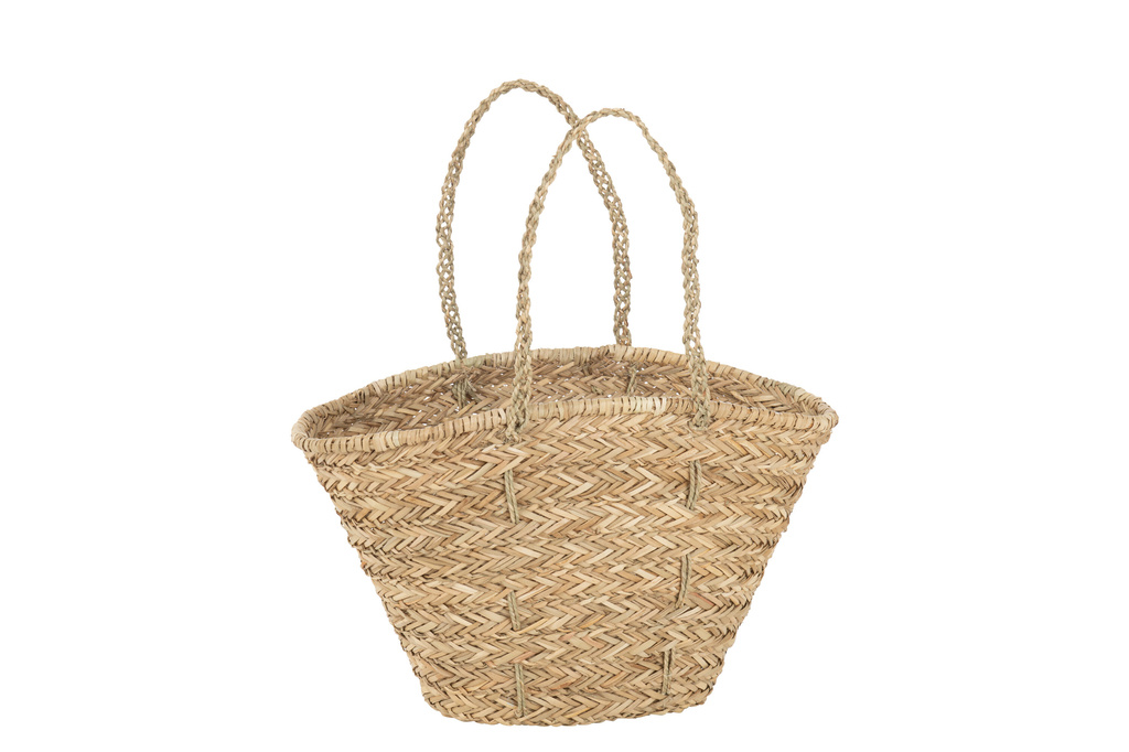 J-LINE STRANDTAS MET LANGE HANDVATTEN – JUTE NATUUR