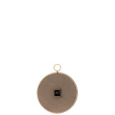 J-LINE WANDKLOK KYR – ROTAN/MDF NATUUR/WIT KLEIN