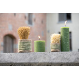 J-LINE BUITENKAARS PILLAR PARAFINE GROEN GROOT – 45 UUR