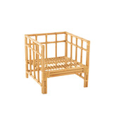 J-LINE ARM CHAIR ELISE + KUSSEN – RATTAN/TEXTIEL – NATURAL/WHITE – 73 CM