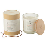 J-LINE SCENTED CANDLE ROUND WINDOW – WANDERLAND WAX TRANSPARENT (LARGE, 66 UUR BRANDTIJD)