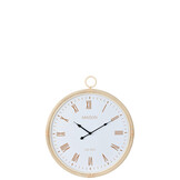 J-LINE WANDKLOK KYR – ROTAN/MDF NATUUR/WIT MEDIUM